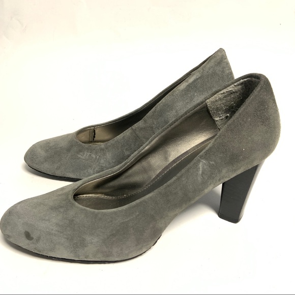 Liz Claiborne Shoes Liz Claiborne Womens Gray Suede Pumps Poshmark